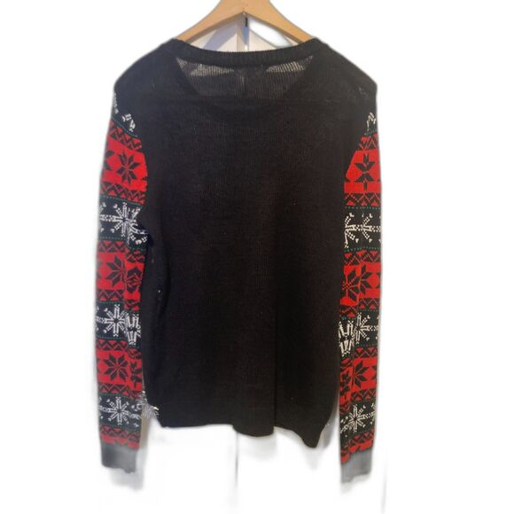 Women's "Ugly" Christmas Sweater Sparkle Santa's Favorite No Boundaries size L - Picture 3 of 4